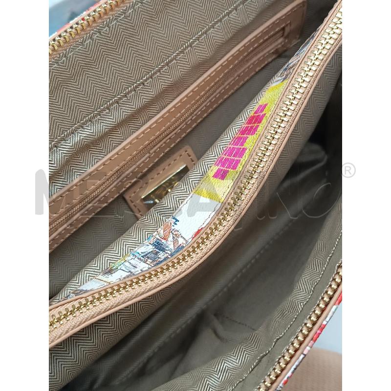 BORSA DONNA YNOT TRACOLLA BEIGE FANTASIA CUORICINI ROSSI | Mercatino dell'Usato Torino tenivelli 4