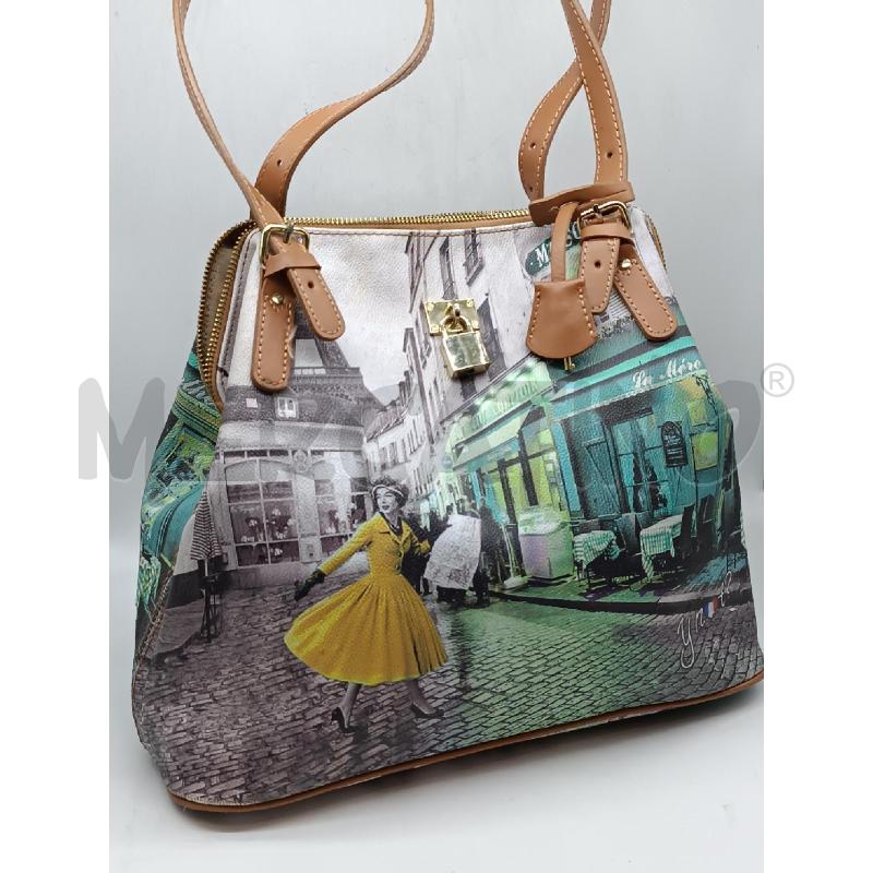 BORSA DONNA Y NOT DISEGNO CITTA VERDE BLU  | Mercatino dell'Usato Torino tenivelli 1