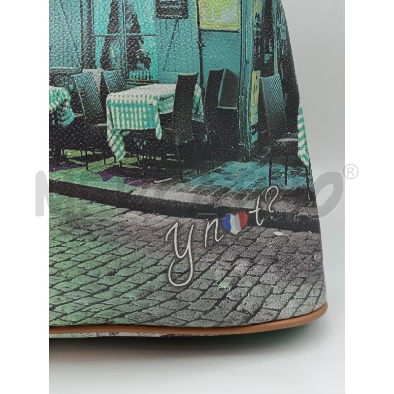 BORSA DONNA Y NOT DISEGNO CITTA VERDE BLU  | Mercatino dell'Usato Torino tenivelli 2