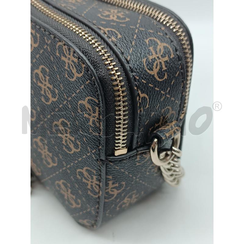 BORSETTA DONNA GUESS MARRONE INTERNO BEIGE  | Mercatino dell'Usato Torino tenivelli 2