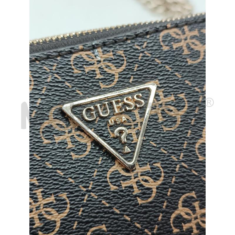 BORSETTA DONNA GUESS MARRONE INTERNO BEIGE  | Mercatino dell'Usato Torino tenivelli 3