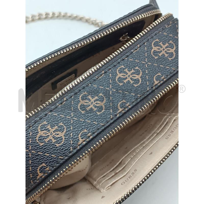 BORSETTA DONNA GUESS MARRONE INTERNO BEIGE  | Mercatino dell'Usato Torino tenivelli 4