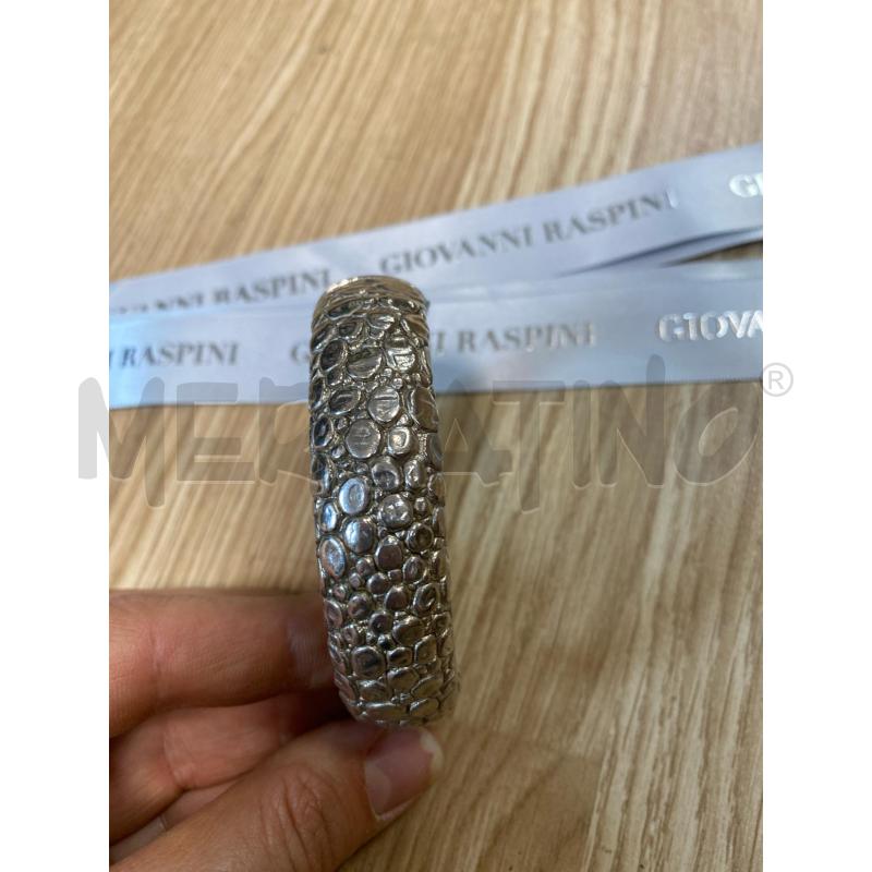 BRACCIALETTO GIOVANNI RASPINI RIGIDO EFFETTO MARTELLATO DIAMETRO 7CM | Mercatino dell'Usato Torino tenivelli 2