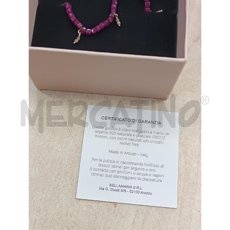 BRACCIALETTO IO&TE PIETRE VIOLA E CHARMS DORATI  | Mercatino dell'Usato Torino tenivelli 4