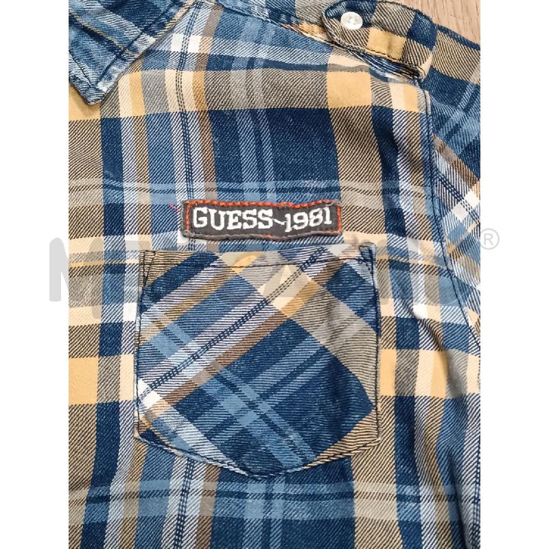 CAMICIA BAMBINO GUESS SCOZZESE BLU GIALLO  | Mercatino dell'Usato Torino tenivelli 2