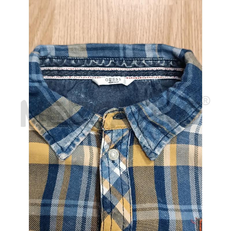 CAMICIA BAMBINO GUESS SCOZZESE BLU GIALLO  | Mercatino dell'Usato Torino tenivelli 3