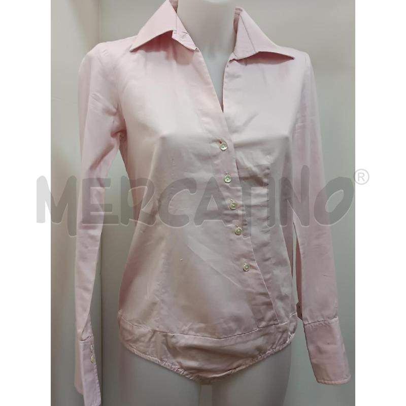 CAMICIA BODY DONNA ROSA BOTTONI DIAGONALE  | Mercatino dell'Usato Torino tenivelli 1