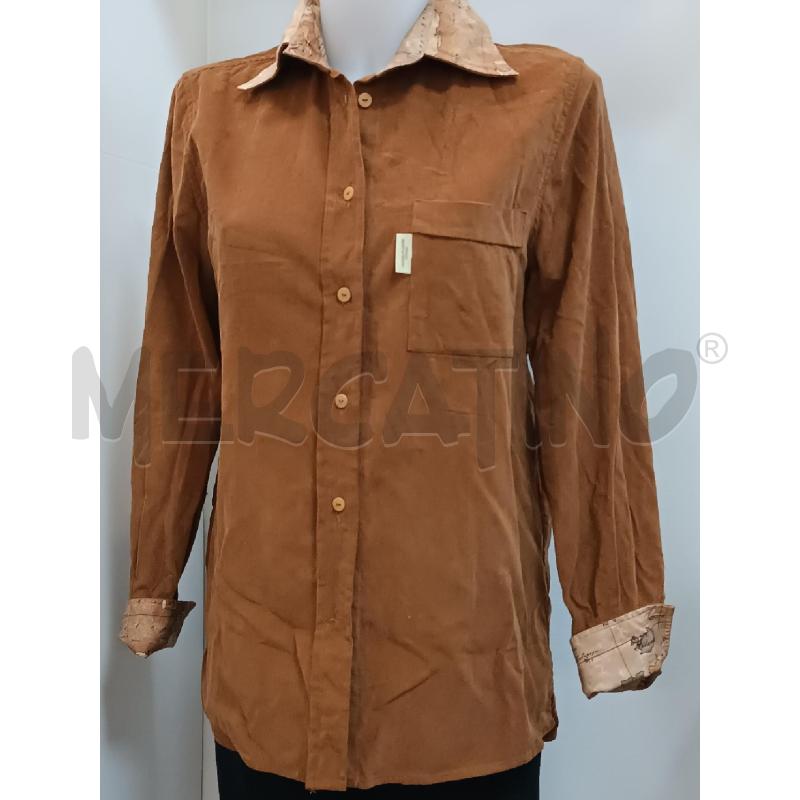 CAMICIA DONNA ALVIERO MARTINI PRIMA CLASSE BEIGE MARRONE A COSTYE FINE  | Mercatino dell'Usato Torino tenivelli 1