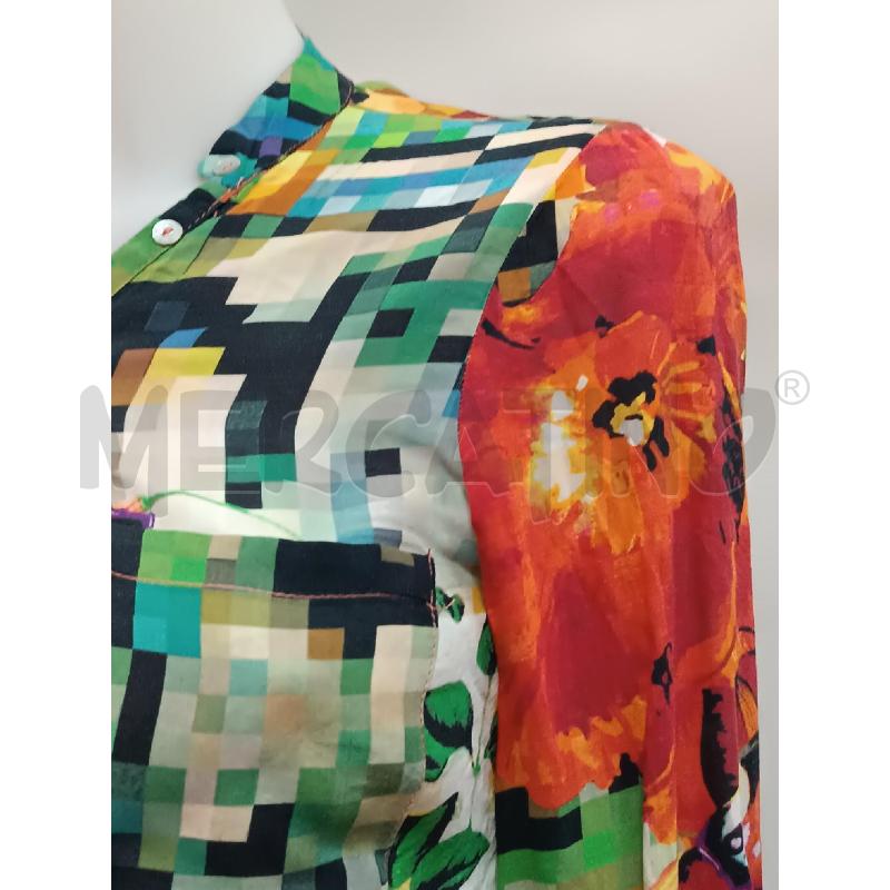 CAMICIA DONNA DESIGUAL MULTICOLORI ARANCIONE BLU VERDE... | Mercatino dell'Usato Torino tenivelli 2