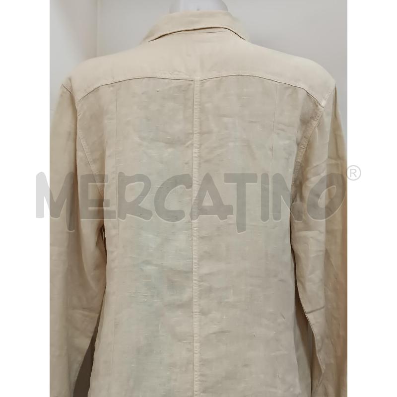 CAMICIA DONNA DI LINO BEIGE SPACCHI LATERALI  | Mercatino dell'Usato Torino tenivelli 5