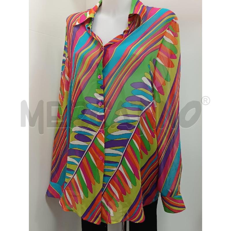 CAMICIA DONNA GAI MATTIOLO SETA MULTICOLORI ARANCIONE ROSSA VIOLA AZZURRA  | Mercatino dell'Usato Torino tenivelli 1