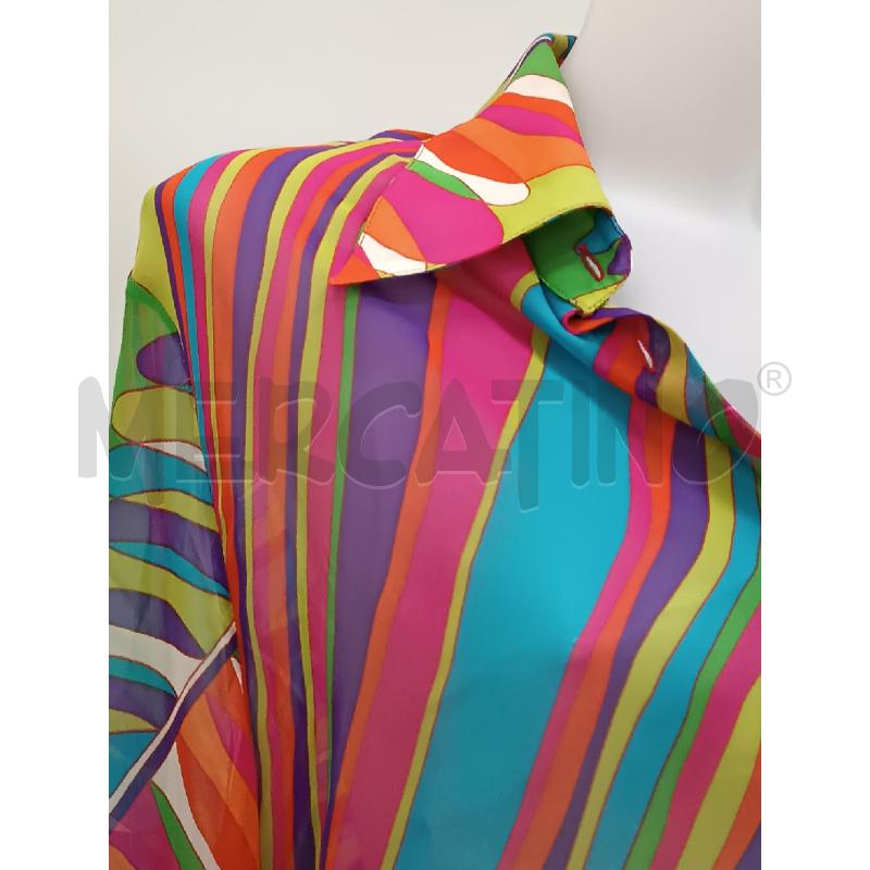 CAMICIA DONNA GAI MATTIOLO SETA MULTICOLORI ARANCIONE ROSSA VIOLA AZZURRA  | Mercatino dell'Usato Torino tenivelli 2