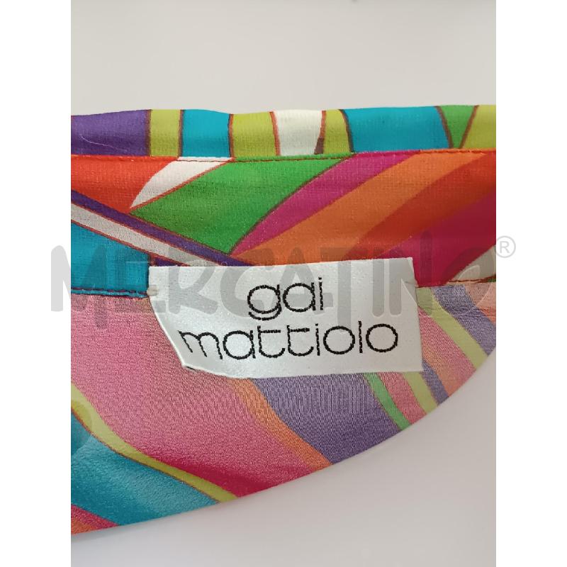 CAMICIA DONNA GAI MATTIOLO SETA MULTICOLORI ARANCIONE ROSSA VIOLA AZZURRA  | Mercatino dell'Usato Torino tenivelli 5
