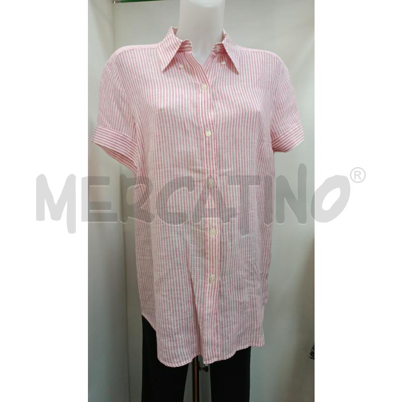 CAMICIA DONNA GANT 1/2 MANICA RIGHE ROSA BIANCO  | Mercatino dell'Usato Torino tenivelli 1