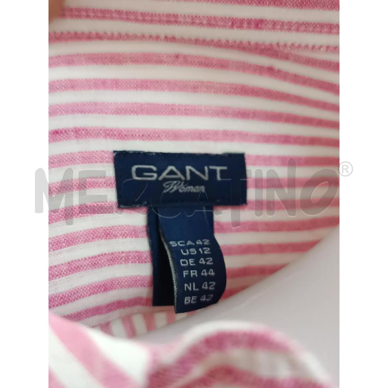 CAMICIA DONNA GANT 1/2 MANICA RIGHE ROSA BIANCO  | Mercatino dell'Usato Torino tenivelli 4
