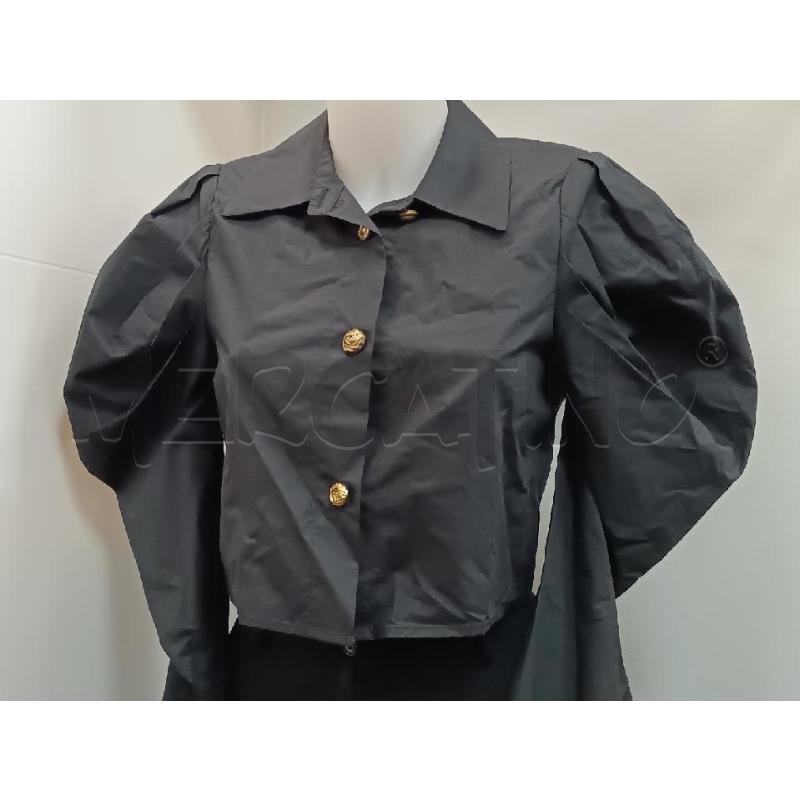 CAMICIA DONNA HAVEONE NERA BOTTONI DORATI  | Mercatino dell'Usato Torino tenivelli 1