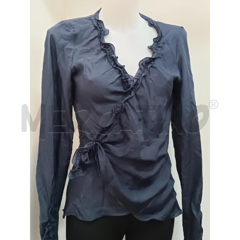 CAMICIA DONNA LOOPS BLU IN SETA  | Mercatino dell'Usato Torino tenivelli 1