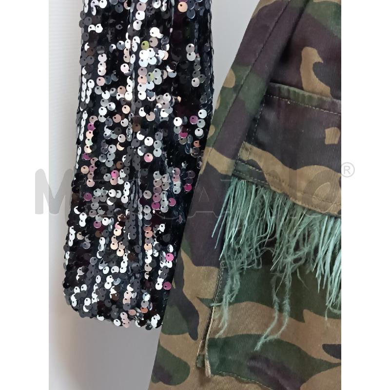 CAMICIA DONNA LOVERY MIMETICA VERDE MANICHE PAILLETTES | Mercatino dell'Usato Torino tenivelli 4