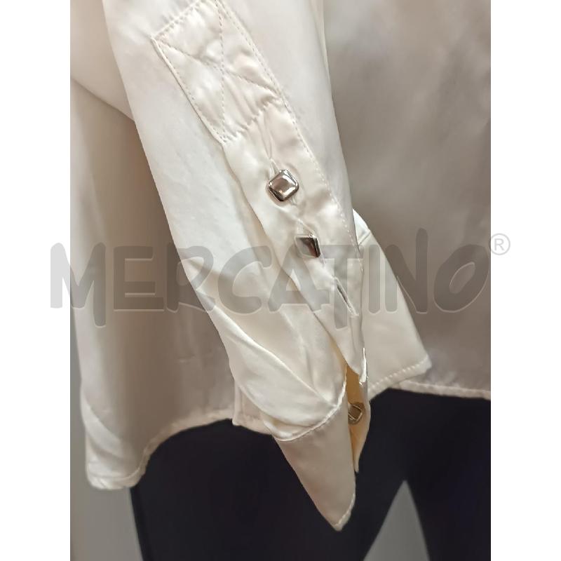 CAMICIA DONNA MARINA RINALDI BEIGE PURA SETA SATINATA  | Mercatino dell'Usato Torino tenivelli 3