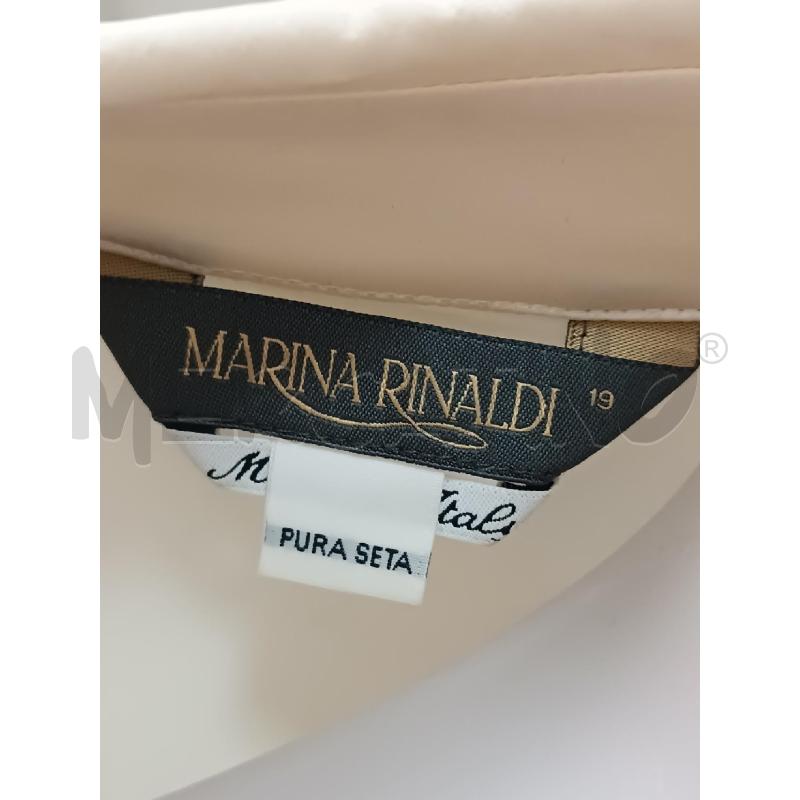 CAMICIA DONNA MARINA RINALDI BEIGE PURA SETA SATINATA  | Mercatino dell'Usato Torino tenivelli 4
