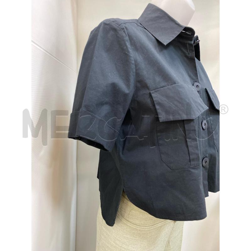 CAMICIA DONNA MILLENOVECENTOSETTANTOTTO NERA 1/2 MANICA CROP  | Mercatino dell'Usato Torino tenivelli 3