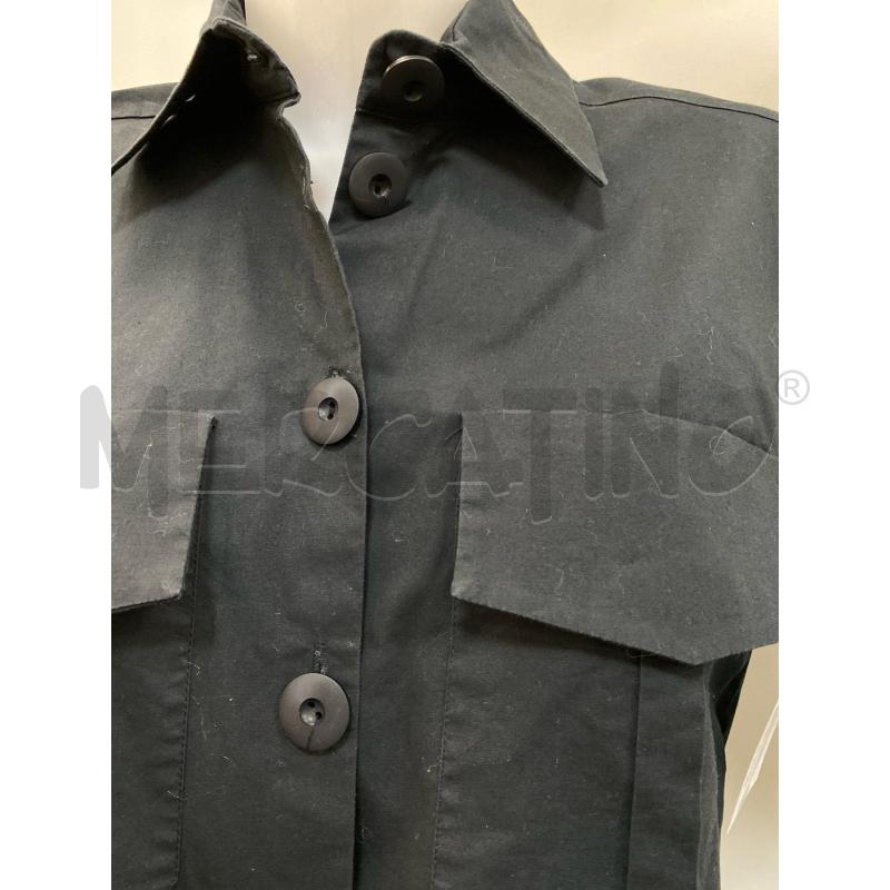 CAMICIA DONNA MILLENOVECENTOSETTANTOTTO NERA 1/2 MANICA CROP  | Mercatino dell'Usato Torino tenivelli 4