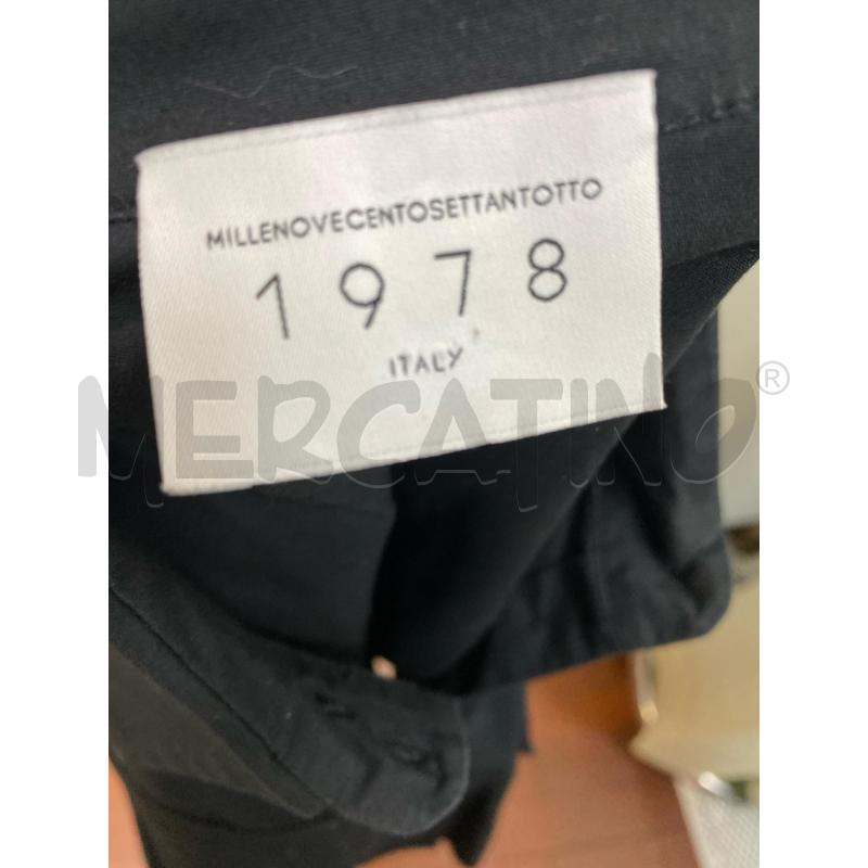 CAMICIA DONNA MILLENOVECENTOSETTANTOTTO NERA 1/2 MANICA CROP  | Mercatino dell'Usato Torino tenivelli 5