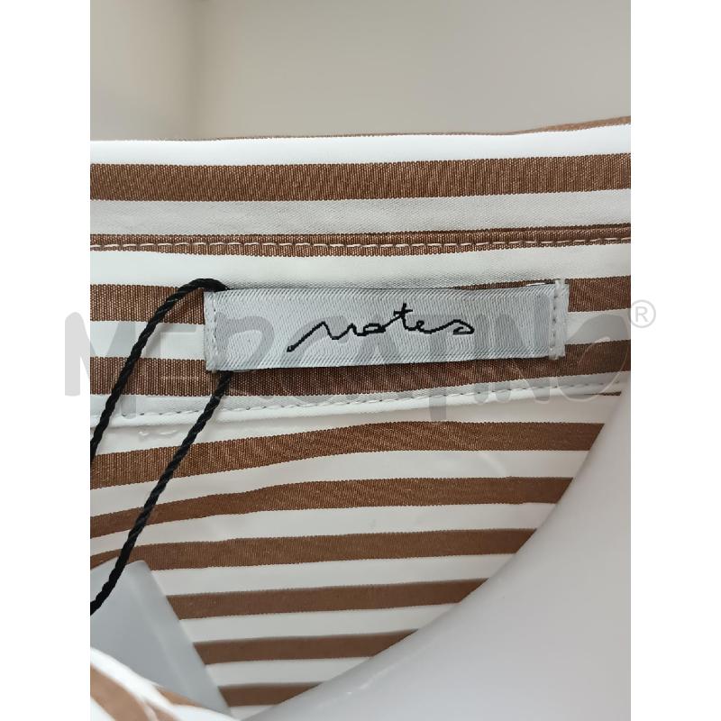 CAMICIA DONNA NOTES RIGHE MARRONE BIANCHE  | Mercatino dell'Usato Torino tenivelli 4