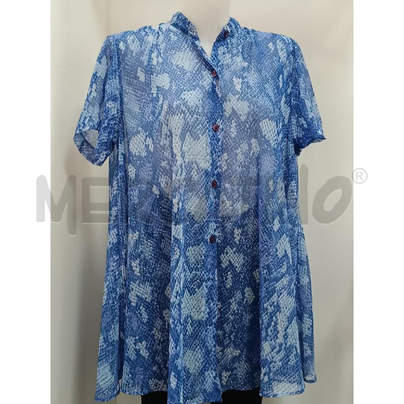 CAMICIA DONNA OCEANO BLU FANTASIA RETTILE 1/2 MANNICA | Mercatino dell'Usato Torino tenivelli 1