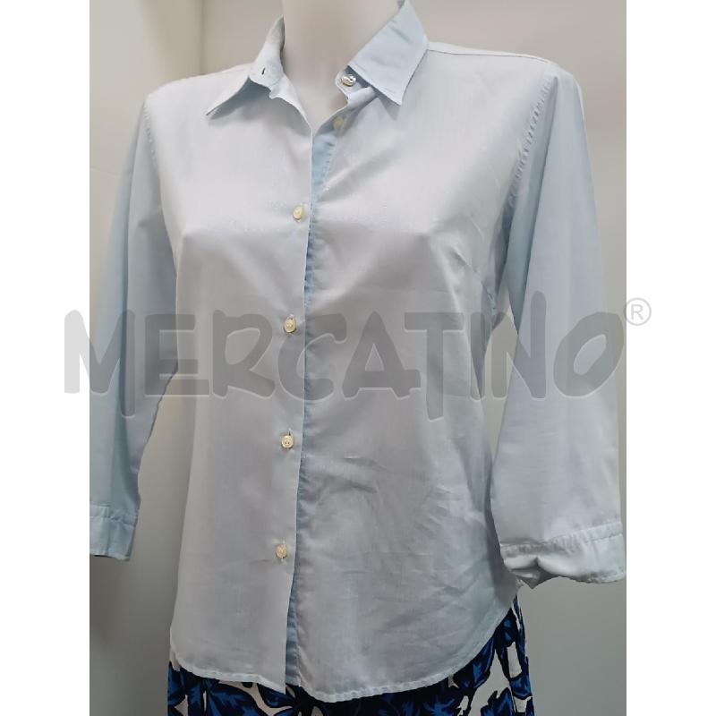 CAMICIA DONNA OUTRAGE CELESTE CANGIANTE MANICA 3/4 | Mercatino dell'Usato Torino tenivelli 1