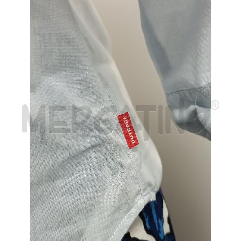 CAMICIA DONNA OUTRAGE CELESTE CANGIANTE MANICA 3/4 | Mercatino dell'Usato Torino tenivelli 3