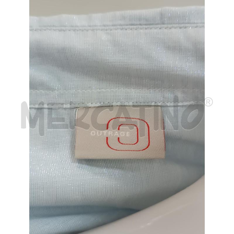 CAMICIA DONNA OUTRAGE CELESTE CANGIANTE MANICA 3/4 | Mercatino dell'Usato Torino tenivelli 5