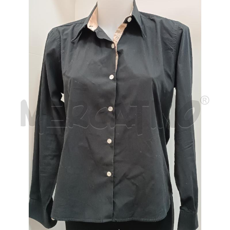 CAMICIA DONNA PRIMACLASSE NERA FANTASIA GEOCLASSICA AL COLLO  | Mercatino dell'Usato Torino tenivelli 1