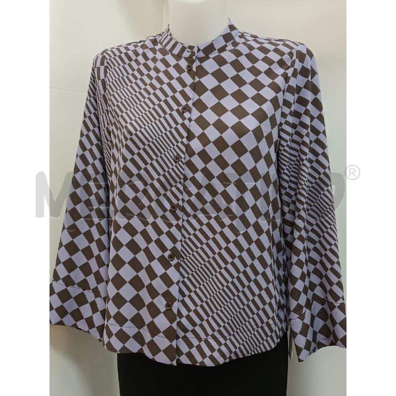 CAMICIA DONNA QUADRETTI VIOLA MARRONE  | Mercatino dell'Usato Torino tenivelli 1