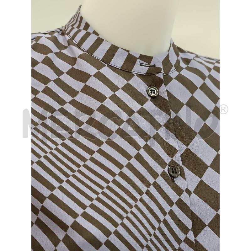 CAMICIA DONNA QUADRETTI VIOLA MARRONE  | Mercatino dell'Usato Torino tenivelli 2