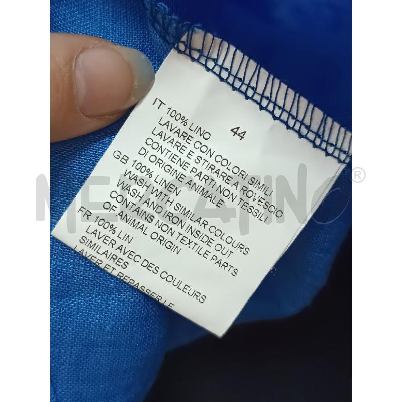 CAMICIA DONNA SMANICATA BLU OLLY DOO LINO | Mercatino dell'Usato Torino tenivelli 4