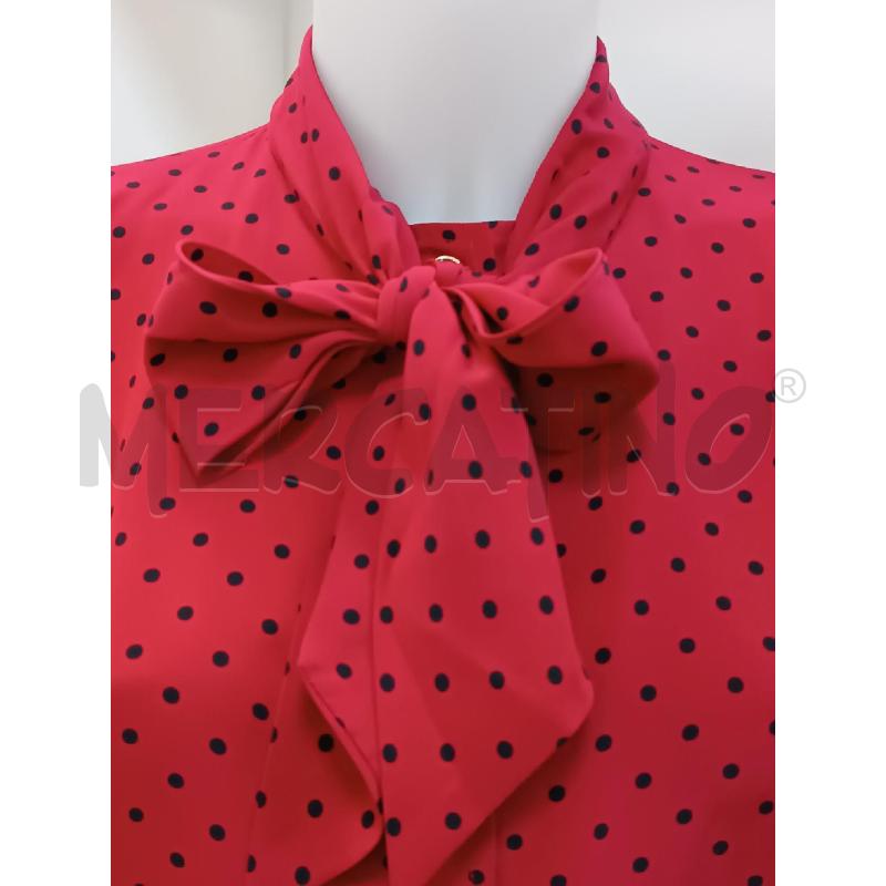 CAMICIA DONNA UNGARO ROSSA POIS NERI  | Mercatino dell'Usato Torino tenivelli 2