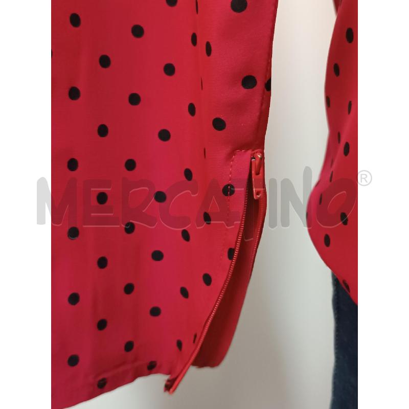 CAMICIA DONNA UNGARO ROSSA POIS NERI  | Mercatino dell'Usato Torino tenivelli 3