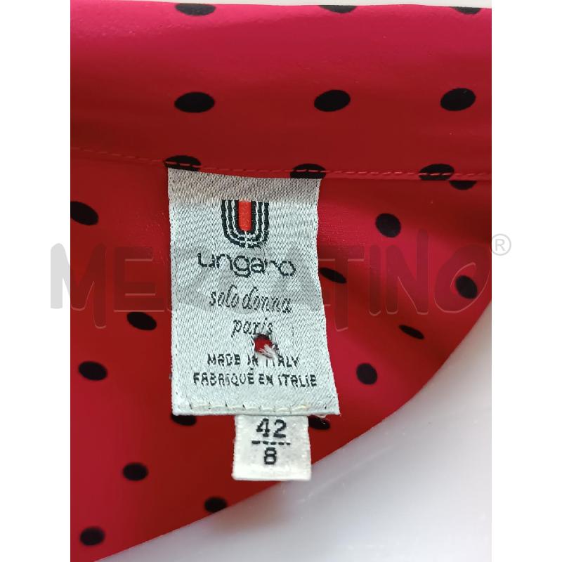 CAMICIA DONNA UNGARO ROSSA POIS NERI  | Mercatino dell'Usato Torino tenivelli 4