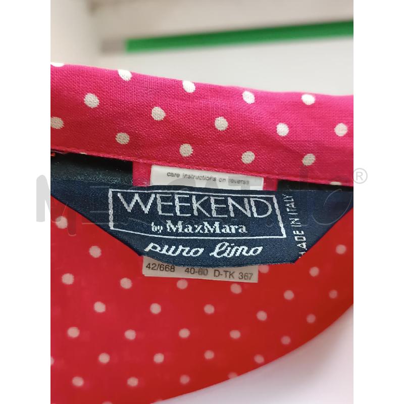 CAMICIA DONNA WEEKEND MAX MARA ROSA POIS BIANCHI 1/2 MANICA  | Mercatino dell'Usato Torino tenivelli 4