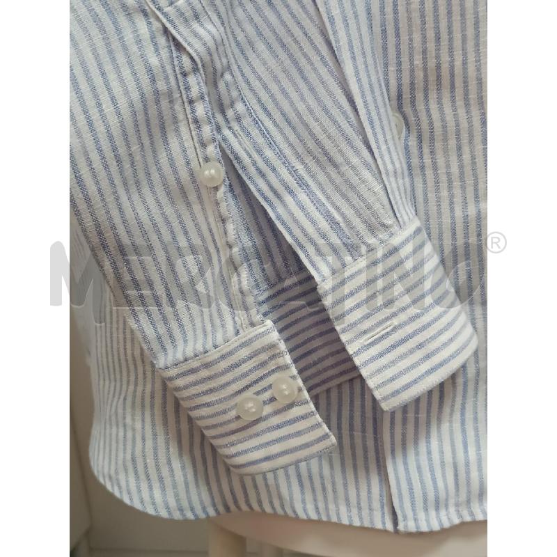 CAMICIA UOMO CALVIN KLEIN LINO BIANCA RIGHE AZZURRE MODELLO SLIM FIT COLLO 41 | Mercatino dell'Usato Torino tenivelli 3