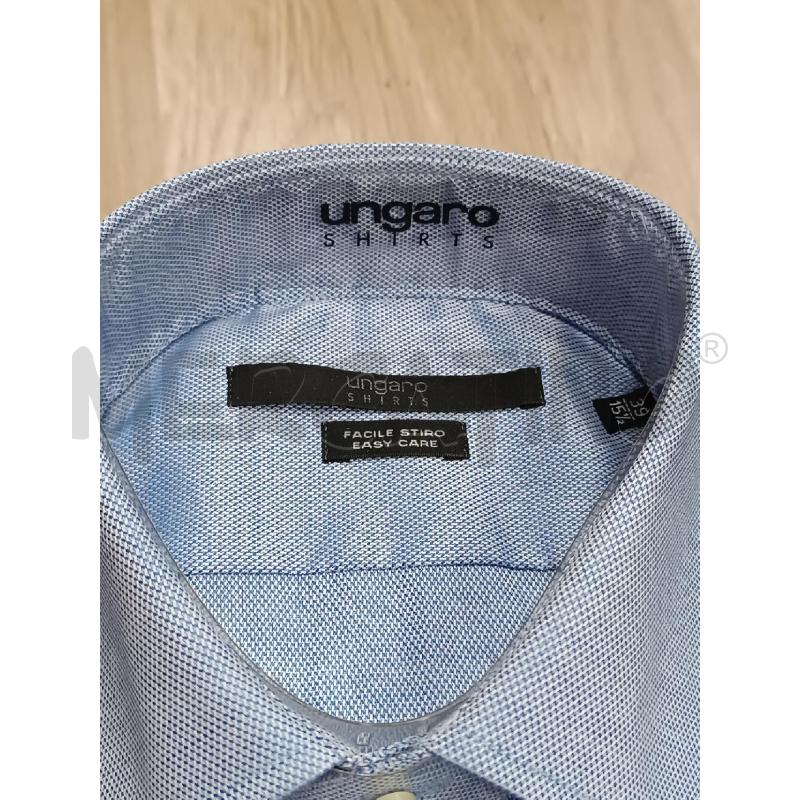 CAMICIA UOMO UNGARO AZZURRA PUNTINI BIANCHI COLLO 39 | Mercatino dell'Usato Torino tenivelli 2