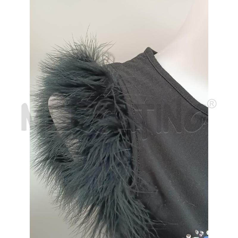 CANOTTA DONNA DENNY ROSE CROCCHE DISEGNO GEMME MANICHE PIUME  | Mercatino dell'Usato Torino tenivelli 2