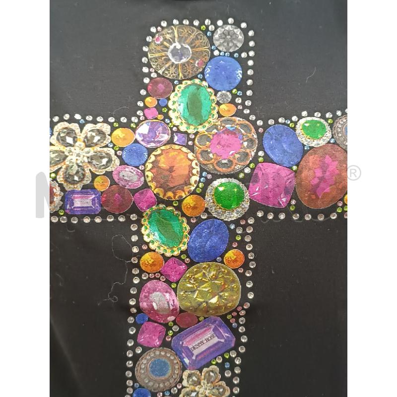 CANOTTA DONNA DENNY ROSE CROCCHE DISEGNO GEMME MANICHE PIUME  | Mercatino dell'Usato Torino tenivelli 3