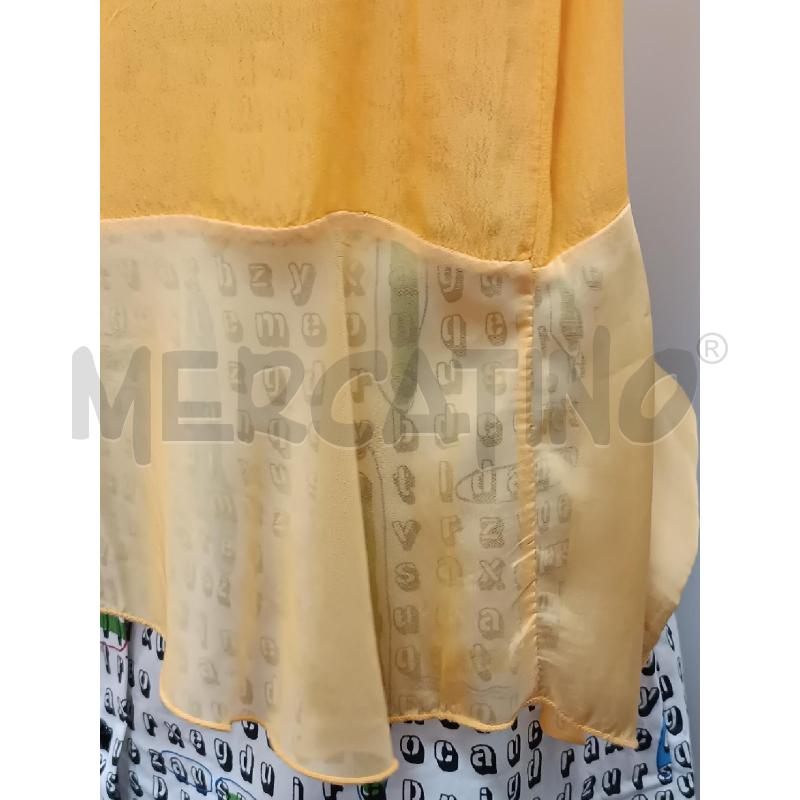 CANOTTA DONNA GIALLA E VOLLANT DI SETA  | Mercatino dell'Usato Torino tenivelli 3