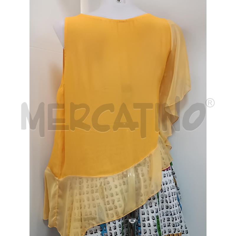 CANOTTA DONNA GIALLA E VOLLANT DI SETA  | Mercatino dell'Usato Torino tenivelli 4