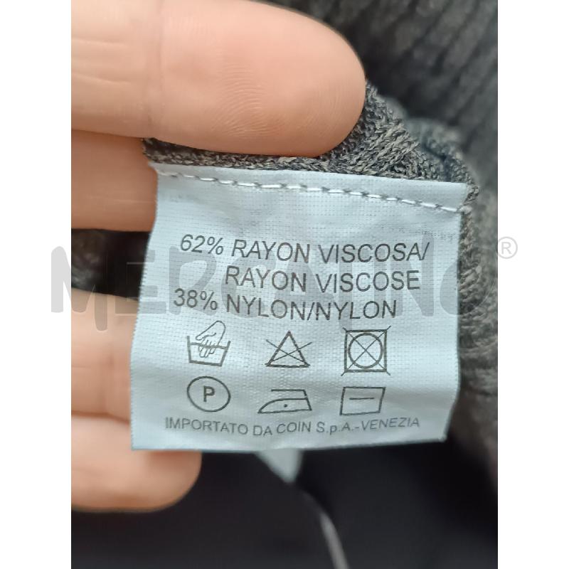 CANOTTA DONNA GRIFFE TRICOT CLASSE GRIGIO A COSTE BRETELLE INTRECCIO  | Mercatino dell'Usato Torino tenivelli 4