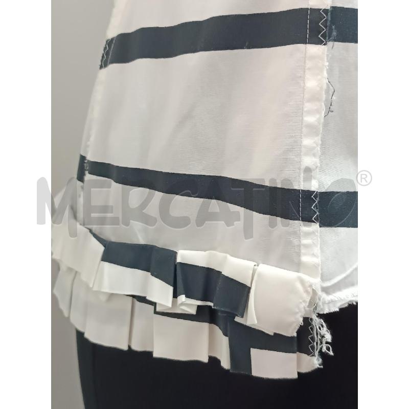 CANOTTA DONNA TORINO AVANA BIANCO RIGHE GEOMETRICHE NERE  | Mercatino dell'Usato Torino tenivelli 3