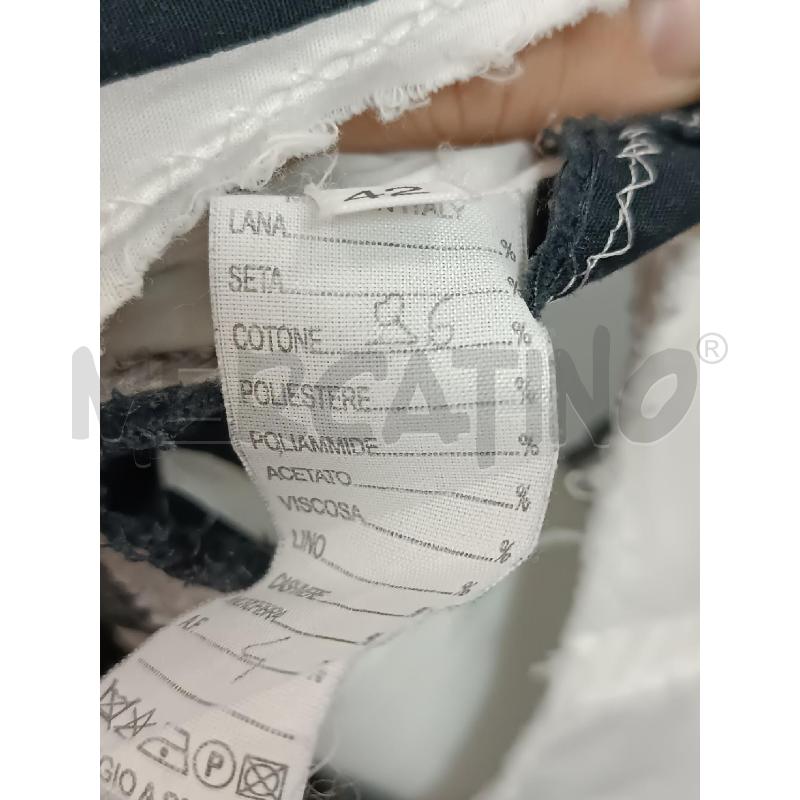 CANOTTA DONNA TORINO AVANA BIANCO RIGHE GEOMETRICHE NERE  | Mercatino dell'Usato Torino tenivelli 5