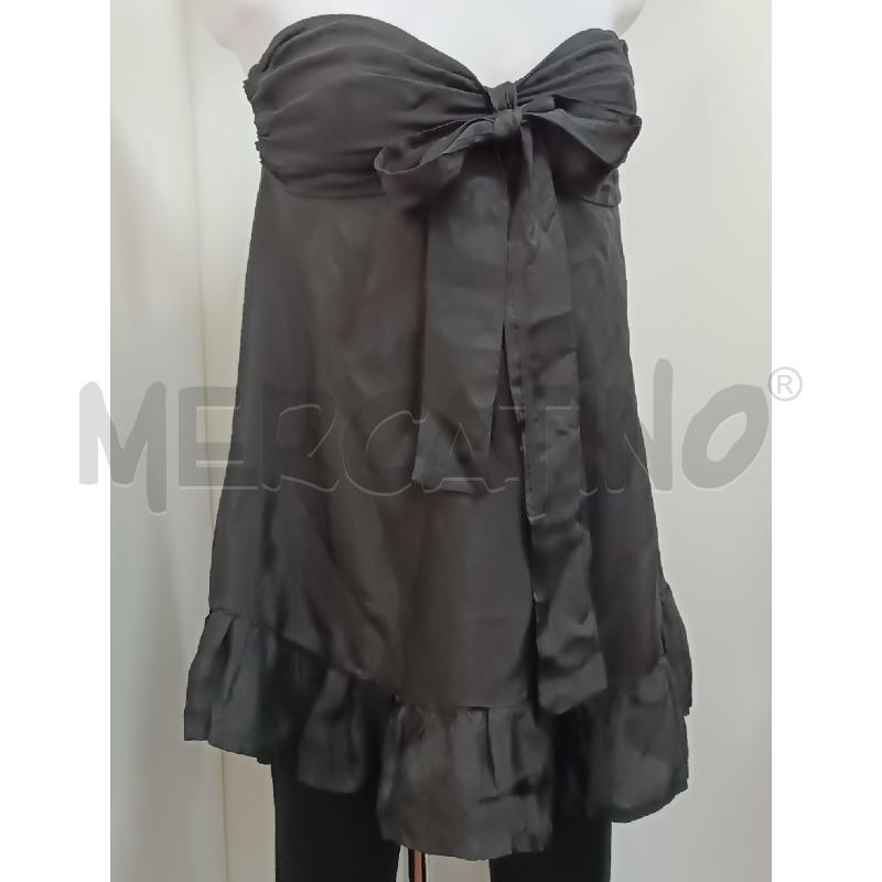 CANOTTA DONNA TWIN SET NERA SATINATA FIOCCO AL COLLO  | Mercatino dell'Usato Torino tenivelli 1